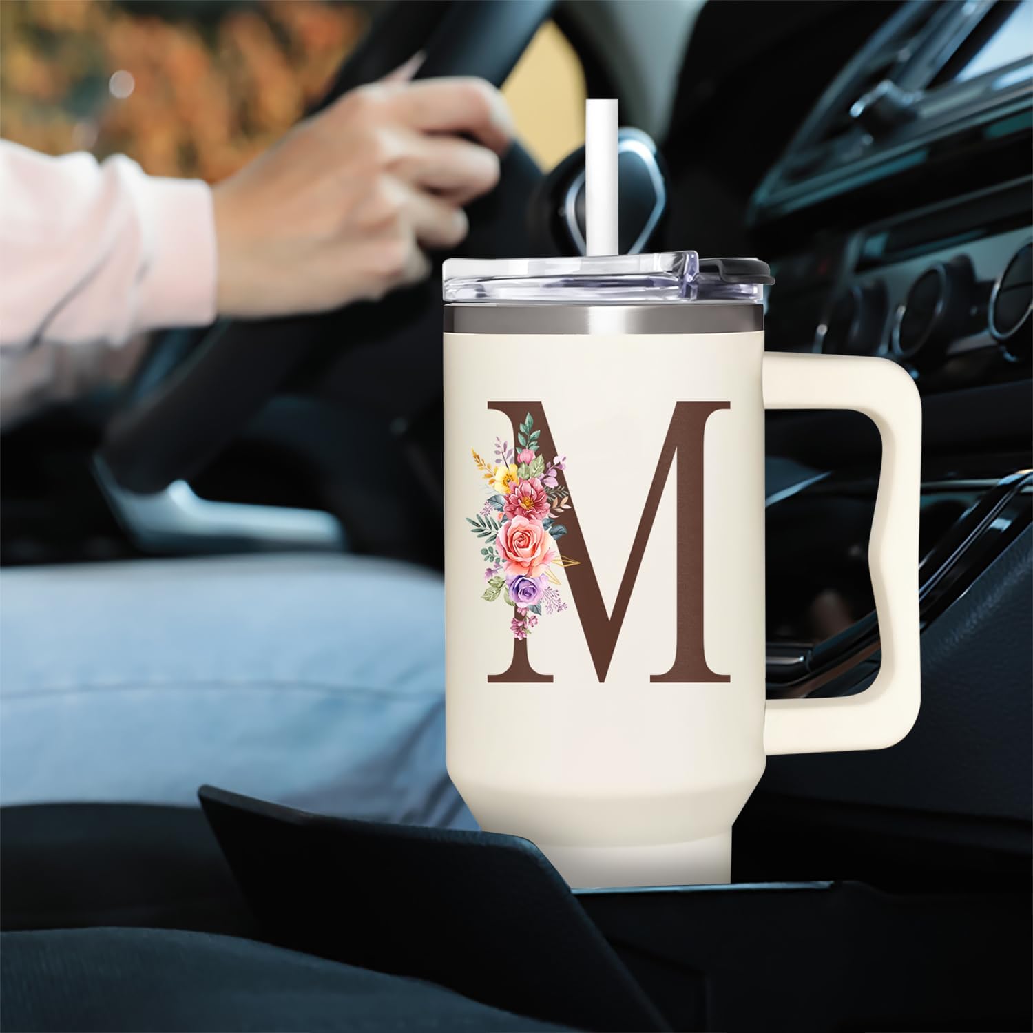 Personalized Gifts For Women - Personalized Gifts For Birthday, Christmas - Monogrammed Gifts Customized Gifts For Woman, Mom, Wife, Best Friend, Sister, Coworkers - Custom Tumbler With Handle 40oz - Image 7