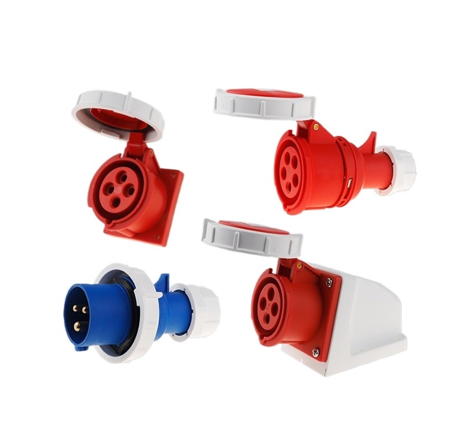 1 spina e presa industriali impermeabili - Connettori for impieghi gravosi a 3, 4, 5 nuclei con classificazione IP67 da 16 A/32 A(3 Core 32a Concealed)