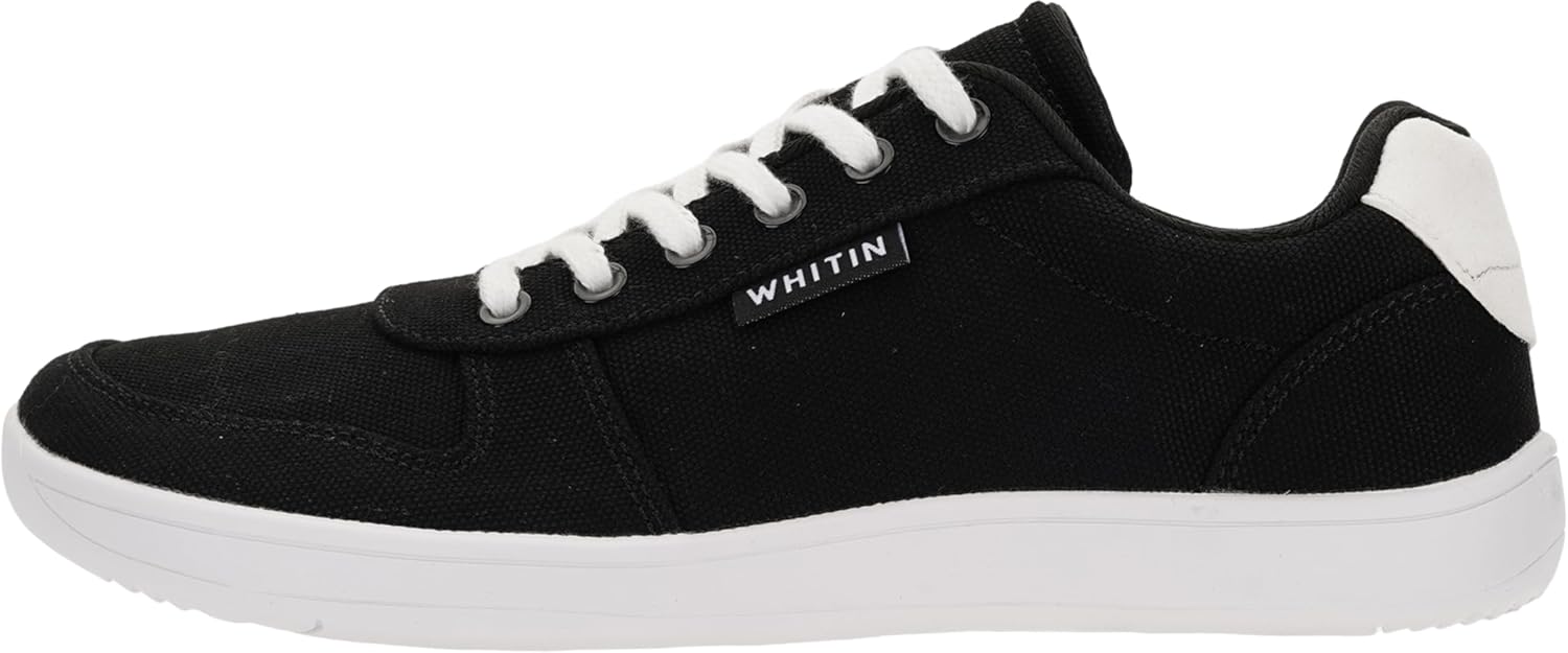 WHITIN Wide Toe Box Barefoot Sneakers for Women | Lightweight Canvas Minimalist Shoes - Image 4