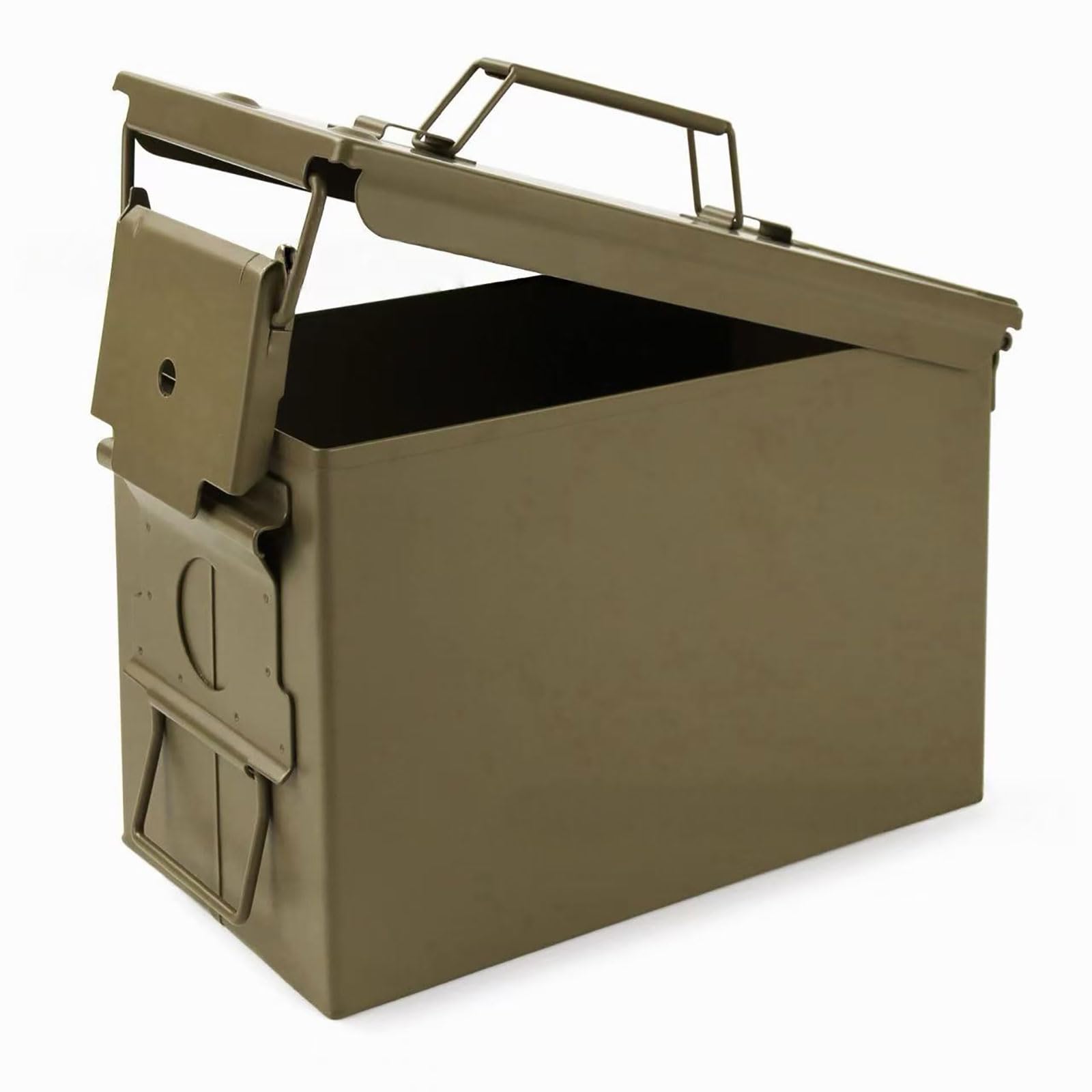 Khaki Lithium-Batterie-Aufbewahrungsbox aus Metall-Large