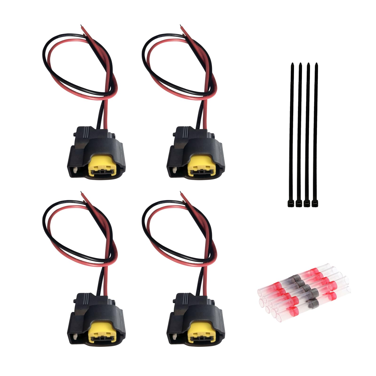 MAMIKO 4 Pcs Ignition Coil Connector Pigtail Plug Harness Fit Hyundai Accent Elantra Sonata Tucson Veloster for Kia Forte Koup Optima Rio Soul 2011-2020 Replaced OE S2928 PT2910