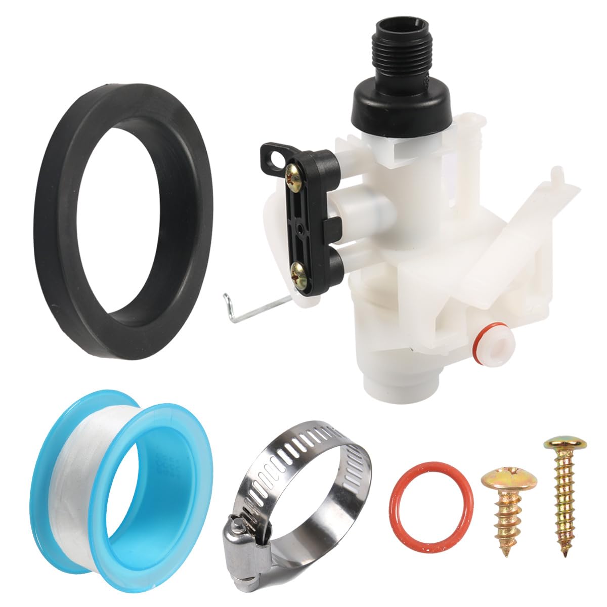 Bafnsiji RV Toilet Water Valve Kit 31705 - Complete Replacement Module with Seal, Clamp & Tape for Camper Trailer