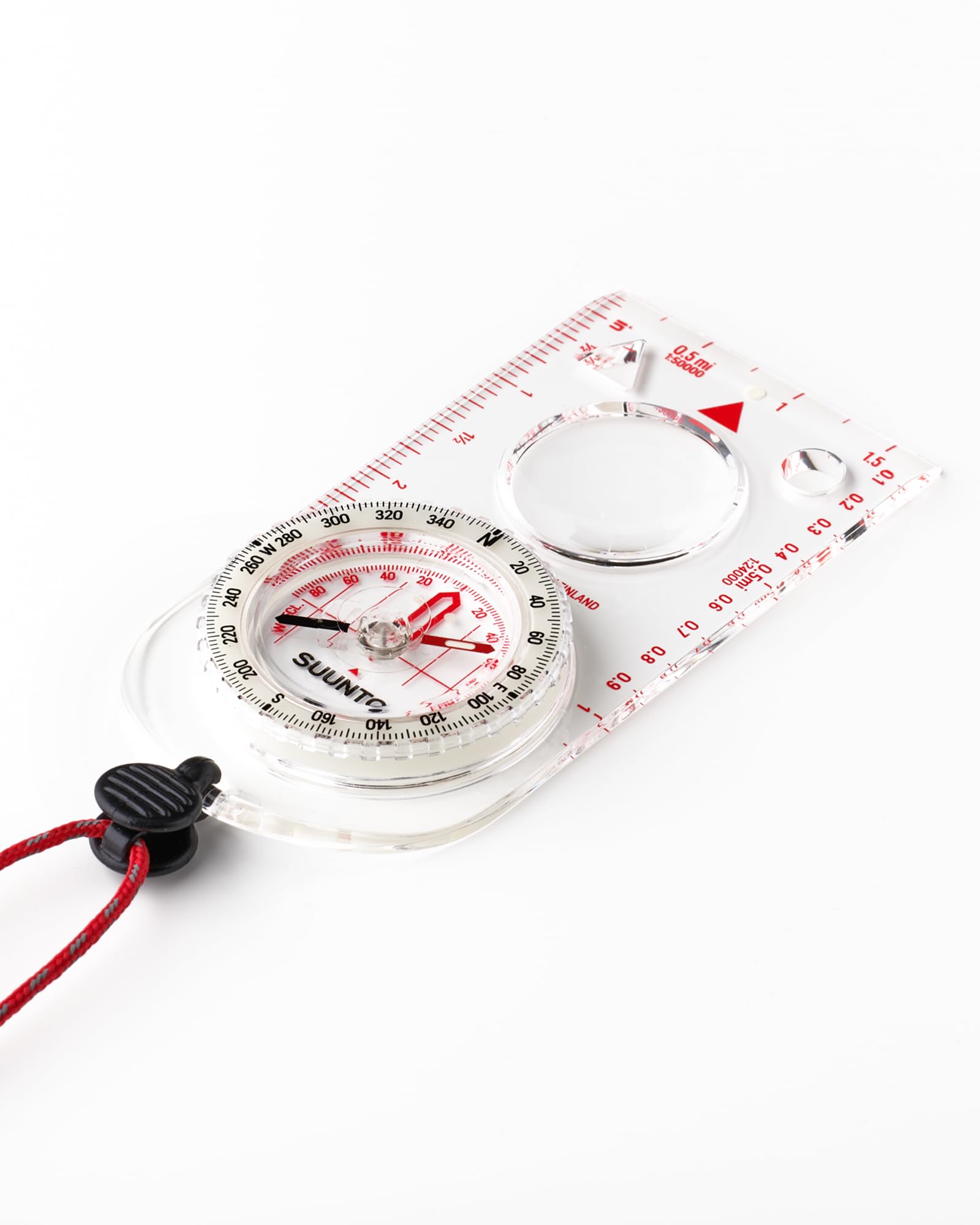SUUNTO A-30 Bussola Navigazione Professionale, Indicazioni luminescenti, Compass Multifunzione con Laccetto, Correzione Declinazione Regolabile, Impermeabile, Campeggio Escursioni e all’orienteering