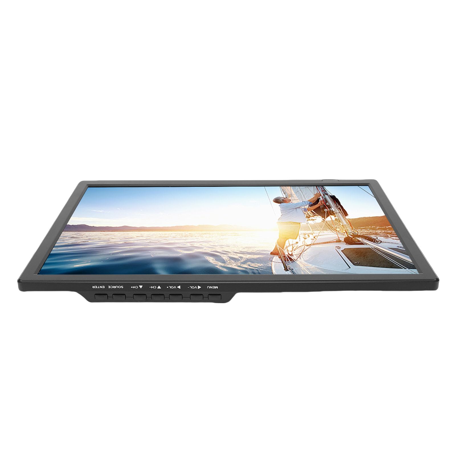 Bewinner Smart TV Android da 15,4" | TV Integrata, Bluetooth 5.0 e Telecomando Vocale, Digitale HD con ATSC/ATV, Riproduzione USB per Camera da Letto, Cucina, Uso Esterno