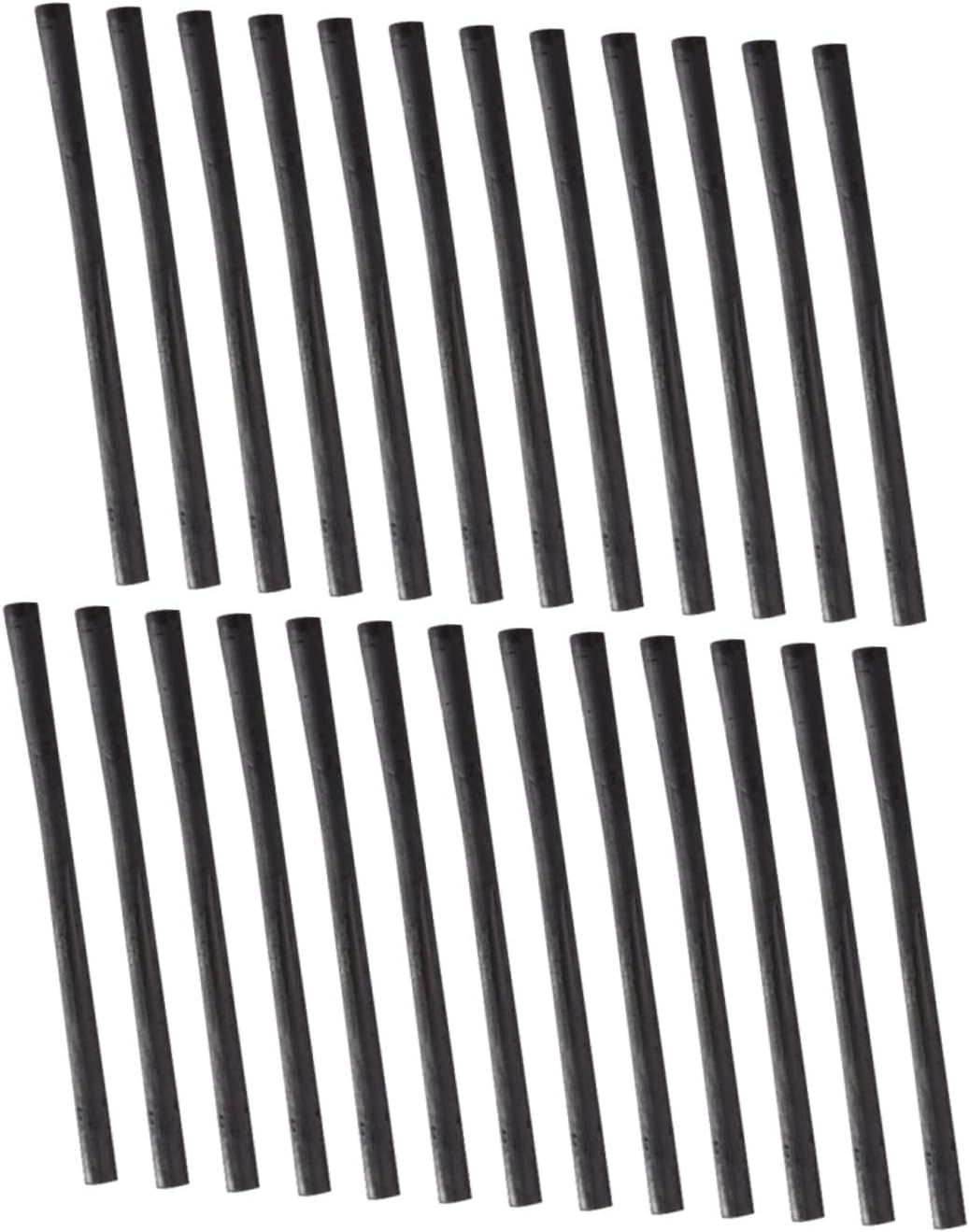 TEHAUX 25pcs Willow Charcoal Sketching Pencils Sketch Bars for Artists and Students 7-9mm Charcoal Sticks Drawing Tools for Painting and Sketching