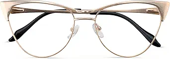 Blue Blockers Glasses for Women, Bluelight Glasses with Cat Eye Frame for Style, Comfort, Eye Strain Relief