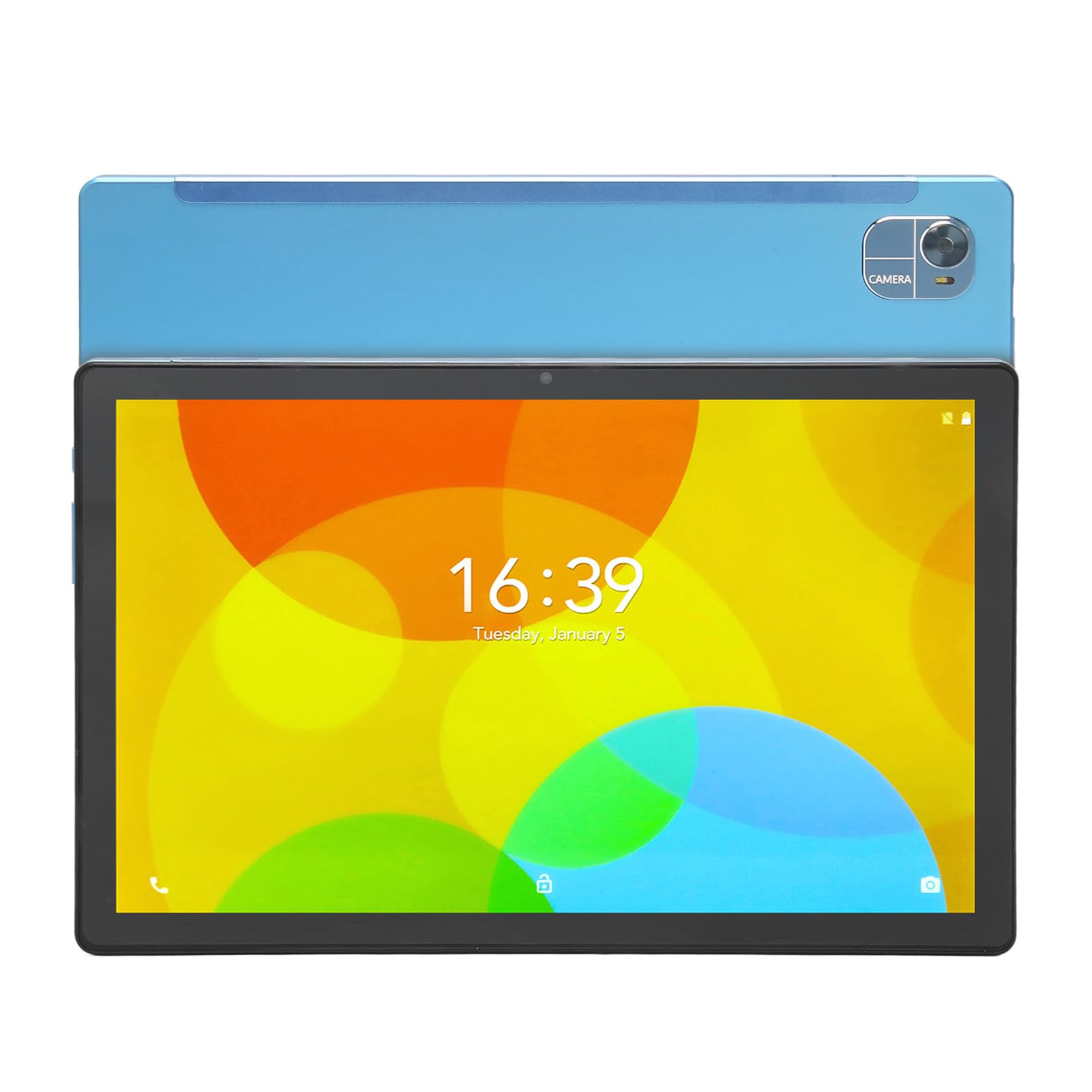 Vikye 10.1 Inch 2-in-1 Tablet with Keyboard and Earphone, 12GB RAM 256GB ROM Octa Core, 12MP 24MP Camera, US Plug (Blue)-image-0