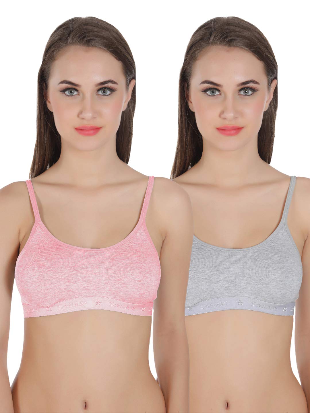 sonari Women's Cotton Sports Bra | Non Padded, Wire Free with Medium Coverage, Pull Over Bra | Everyday Multiuse Bra for Deep Neck T Shirts and Sports wear - Carlin-picture-18