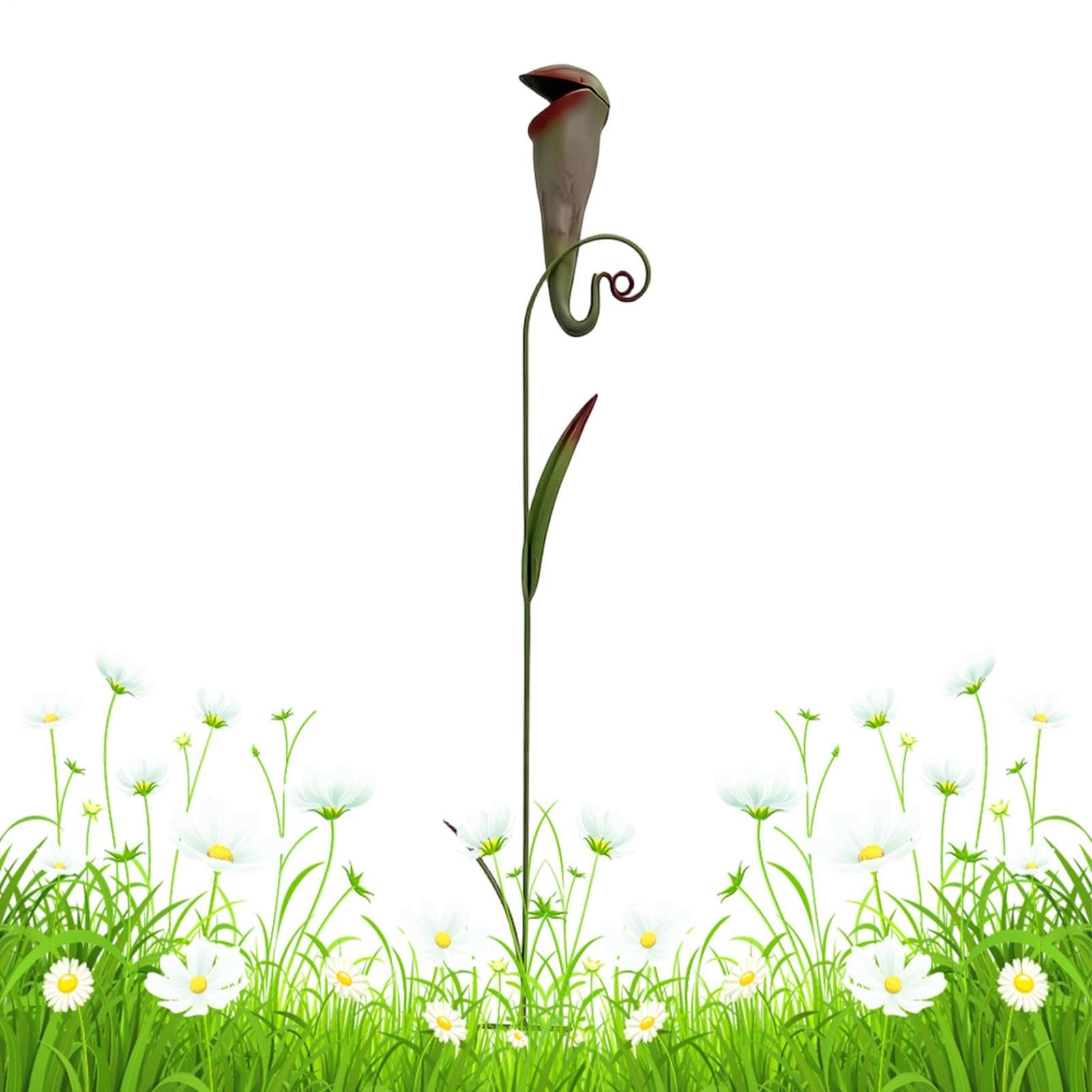 Plante carnivore Nepenthes en métal pour meubler un jardin vide sans aucun entretien nécessaire
