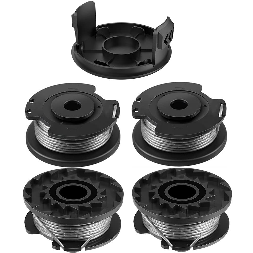 F016800569 Spool Feed Strimmer Line for Bosch EasyGrassCut, F016800385 Replacement 13.1 feet x 0.062 Inch/ 4 m x 1.6 mm Spool Line Compatible with Bosch ART 23SL and ART 26SL (4 + 1pcs)