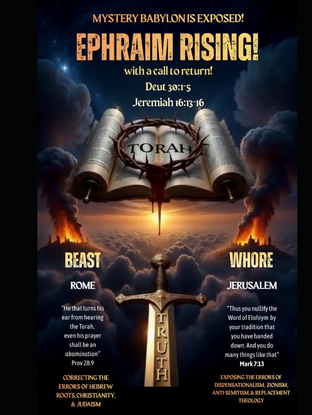 Ephraim Rising!: Mystery Babylon Exposed (You've Been Lied To: The Fourth Watch, A Guide for those Hungry for the Truth of THE WORD)