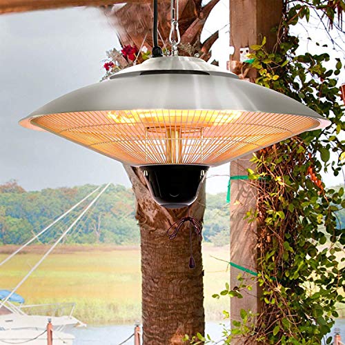 Home Outdoor Patio Heater - Hanging Quiet Patio Heater with 3 Levels of Power & Remote Control Suitable for Bedroom Living Room Office Garden
