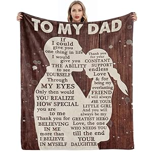 Gifts for Dad from Daughter to My Dad Blanket Best Gift for Fathers Day Birthday Christmas Valentines Day Bday Present…