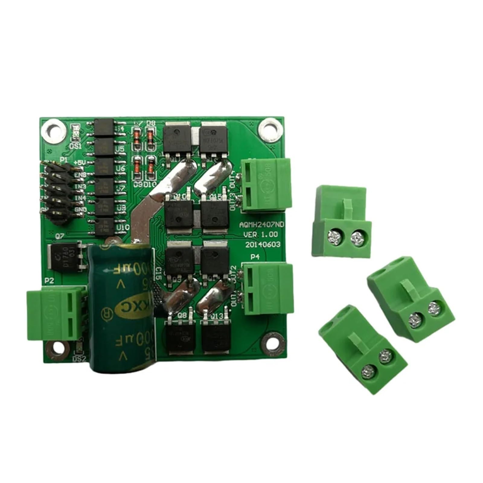 Placa de accionamiento de motor de 12 V y 24 V, módulo controlador de velocidad de motor de puente H, controlador de motor de rotación hacia adelante y hacia atrás Para puerta batiente, puerta corredi