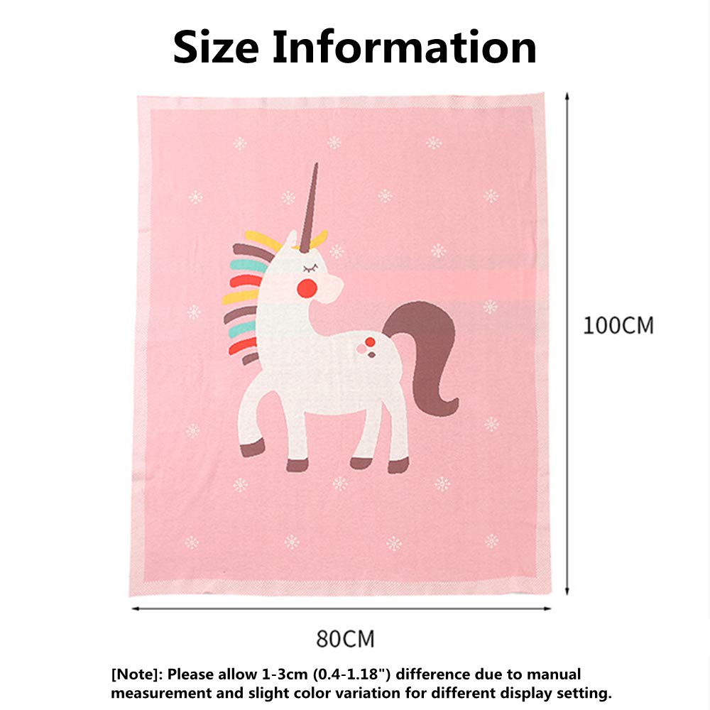 Odot Couverture En Tricot Pour Bébé Garçon Filles Licorne, Ultra Douce Et Moelleuse Gigoteuse D?Emmaillotage Carré Couverture Pour Poussettes Ou Lits Bébé Housse De Parure De Lit (100 * 80cm,Gris