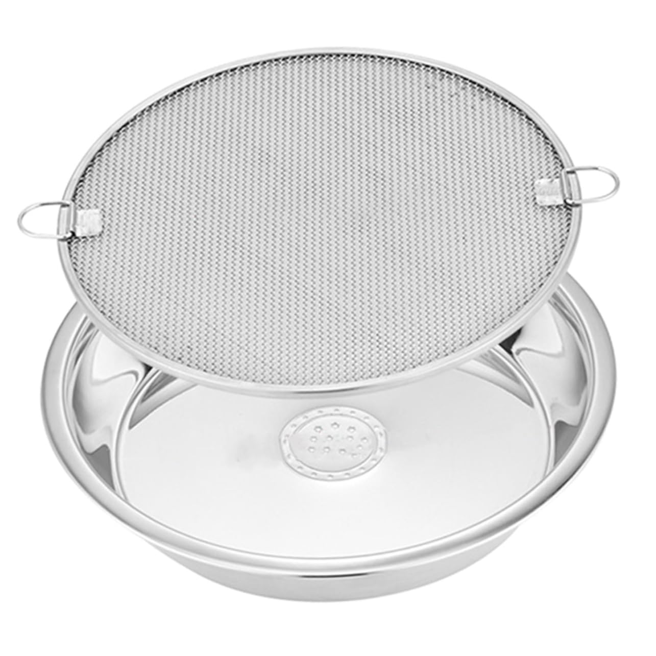 LABRIMP 1 Set Stainless Steel Oil Filter Strainers Fine Mesh Cooling Rack Plate Metal Draining Rack Vegetable Draining Net Frying Basket Grease Tray Sieve Fine Mesh Stainless Steel