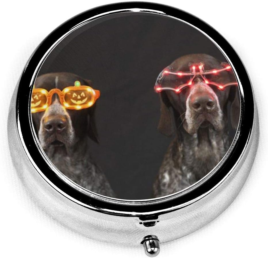 ピルケース ハロウィン犬 薬ケース 携帯サプリメント 薬入れ 小物入れ ステンレス製 コンパクト 飴メース オシャレ 大放出セール 薄型 ブラック
