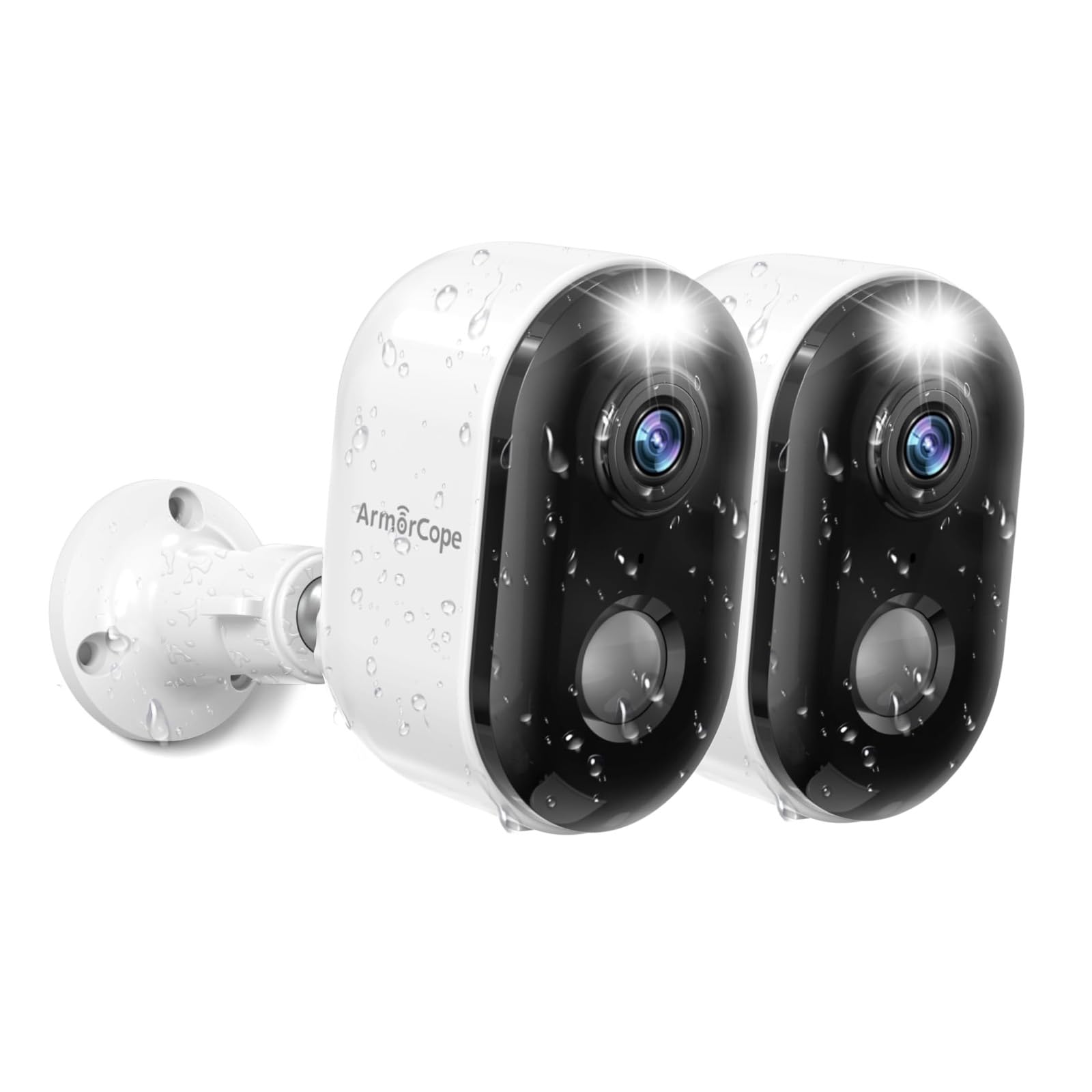 Telecamere di sicurezza wireless per esterni, alimentate a batteria, visione notturna a colori 1080p, rilevatore di movimento AI, allarme sirena IP66, resistente alle intemperie, conversazione a 2
