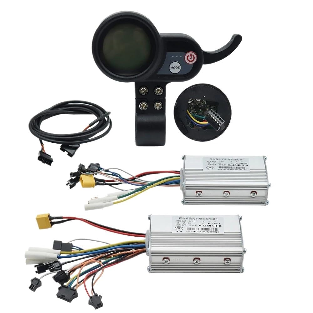 Centralina Monopattino Elettrico Display del controller for scooter elettrico da 60 V, 25 A e 50 A for a doppio motore, for uso con scheda elettrica for bici(60V 50A set)