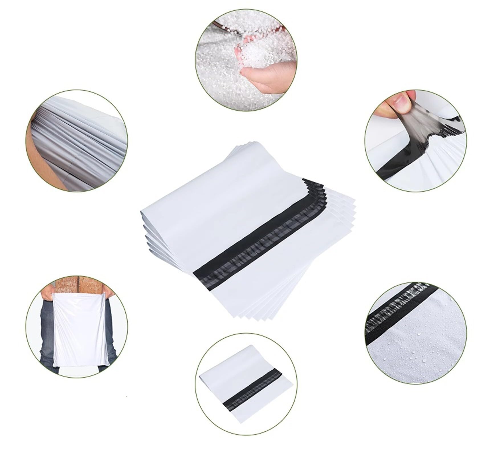 Lot de 350 enveloppes d'expédition autocollantes - 170 x 250 mm - Avec fermeture autocollante - 17 x 25 cm - En plastique opaque - Pour vêtements et textiles