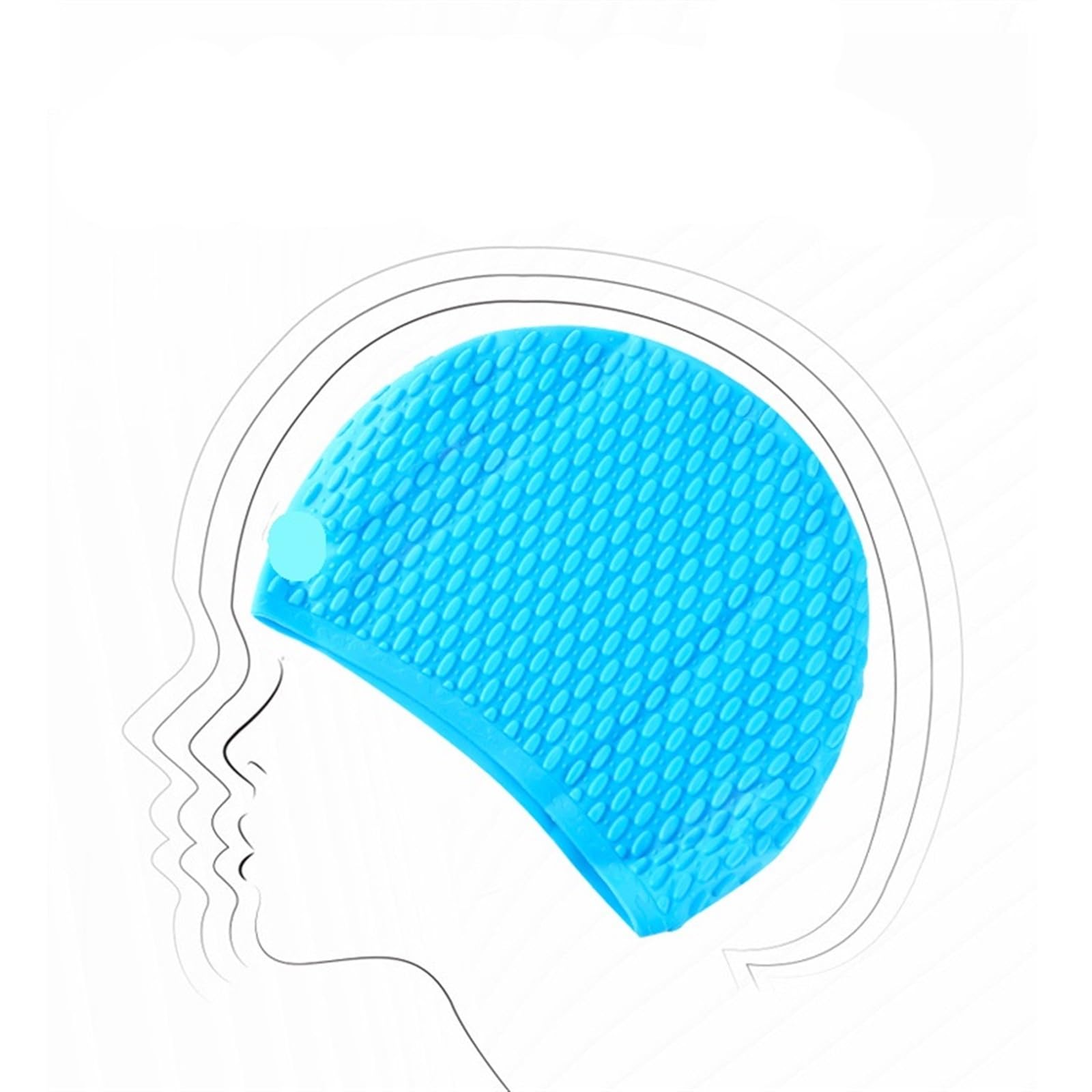 Gorro de natación de silicona para hombres y mujeres, talla grande, para adultos, de alta elasticidad, protección auditiva, gorras deportivas