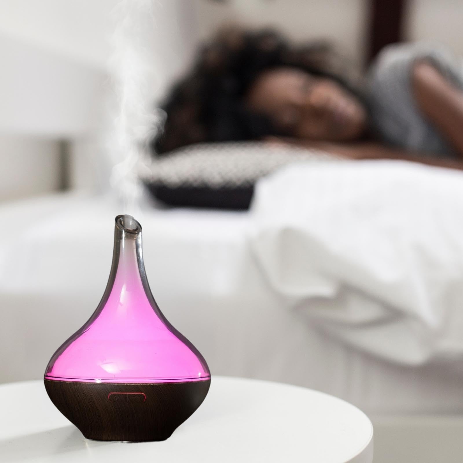 Zen'Aroma Dyfuzor olejków eterycznych Atlas, ultradźwiękowy dyfuzor do aromaterapii, elektryczny dyfuzor nawilżacza, konfigurowalne oświetlenie LED, nowoczesny design, cichy i kompaktowy