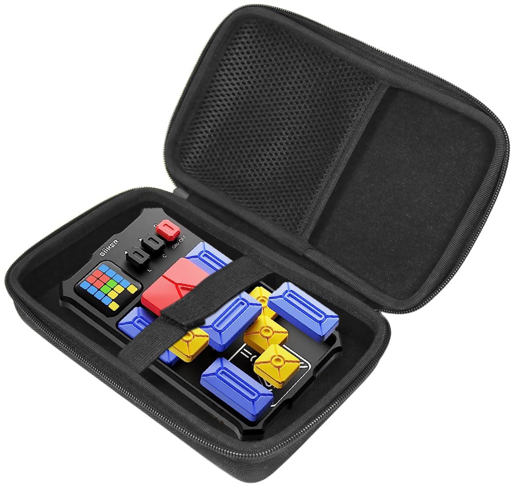 Maoershan Protable Travel Compatible Case With GiiKER Super Slide Puzzle Games Brain Teaser Puzzle Puzzles Interactive Handheld Game Console Accessories (Case Only)