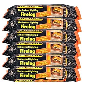 Flamefast Smokeless Instant Lighting,Open Fire, Garden Chimineas 2hrs Burn, Enviromentally Frienly Fire Logs…