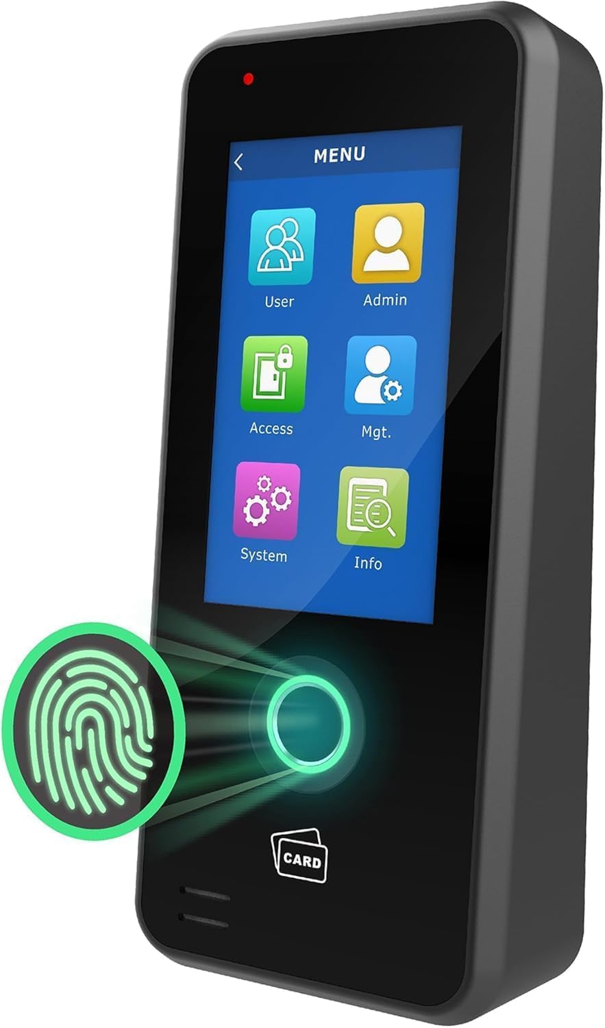 UHPPOTE Fingerprint Door Access Control System Keypad Terminal w/ 4.3-inch Touch Screen Support Tuya App, Black - Image 2