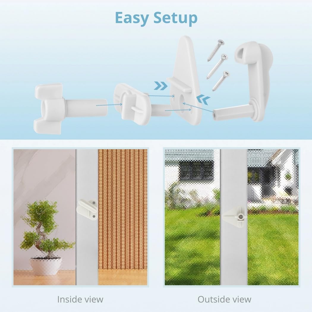 4-Pack Marine Gate Latches, Pontoon Door Lock, Fits 1 to 1.25 Inch Square Frames, Left & Right Hinges