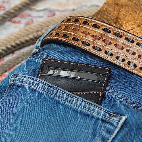 HOOEY Leather Men's Money Clip (HOG - Black)3