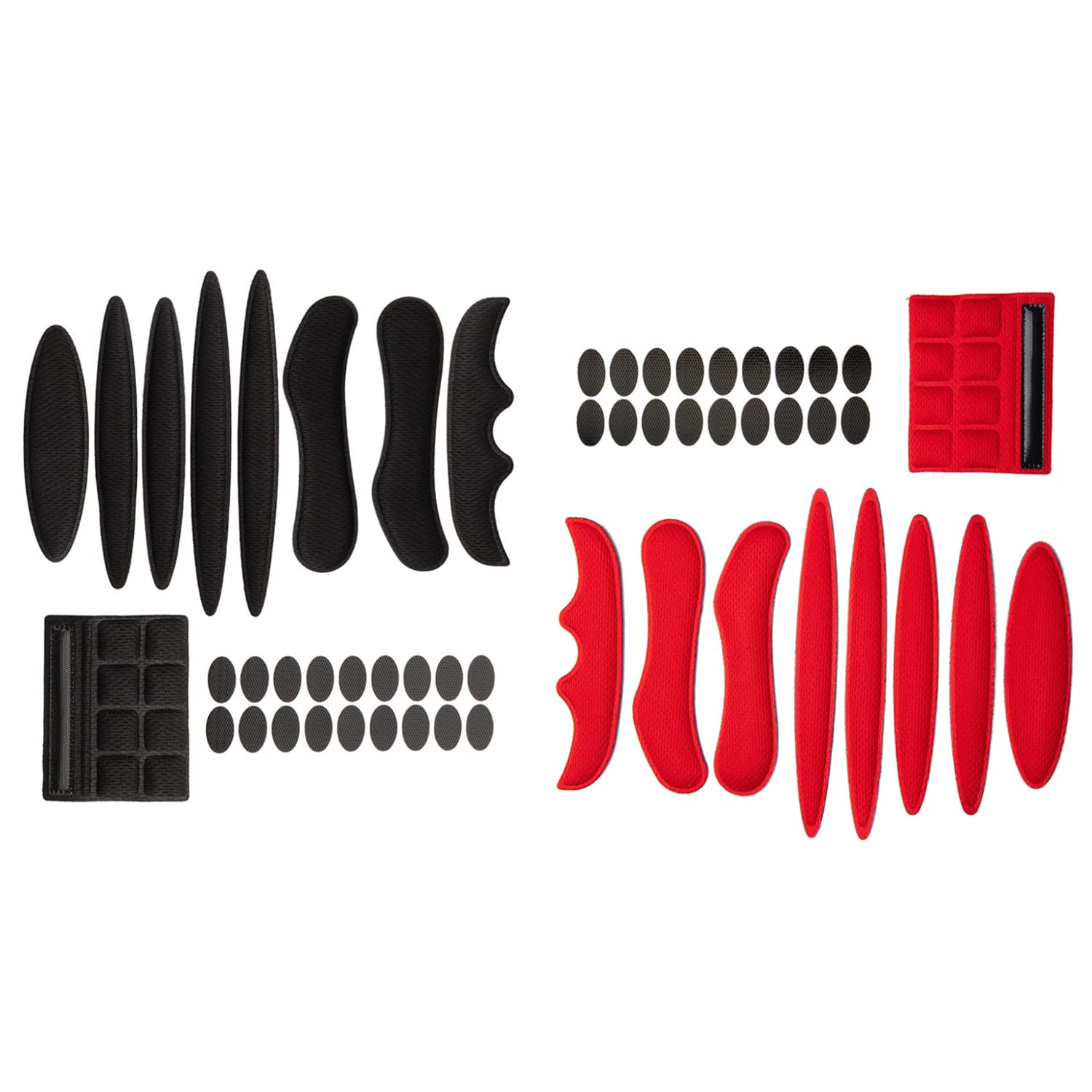 LZZEM 2 Sets of Helmet Foam Pads Bike Replacement Universal Foam Pads Bike Helmet Foam Inserts Airsoft Helmet EVA Pad for Bike Motorcycle Cycling Helmet(Black and Red)