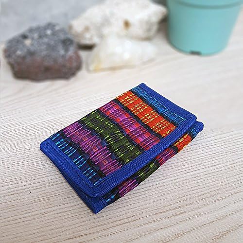 Miniatura 2 de Mia Jewel Shop Monedero de tres pliegues a rayas tejido multicolor delgado y suave con ranuras para tarjetas Bolsos unisex de moda hechos a mano