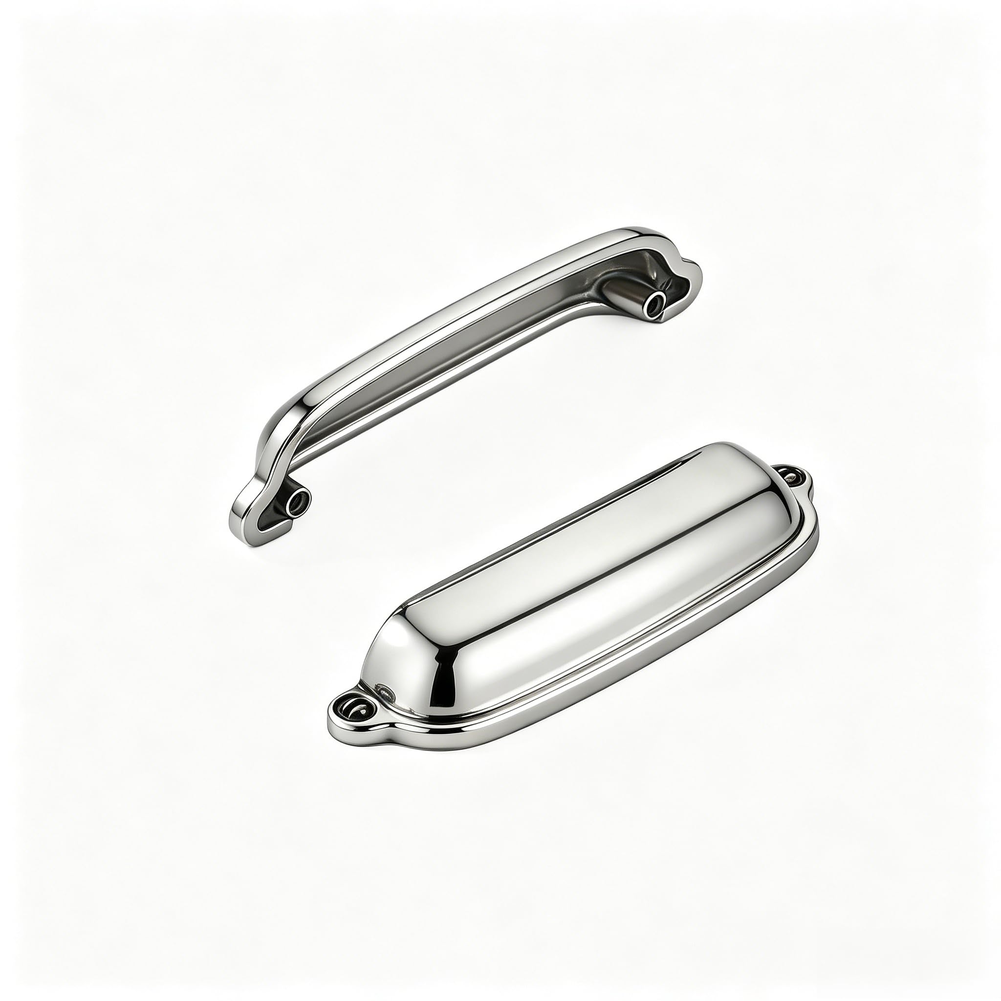 AMZ - 170357 Polished Nickel Cabinet Pulls CTC 4 in (102 mm) 10 Pack
