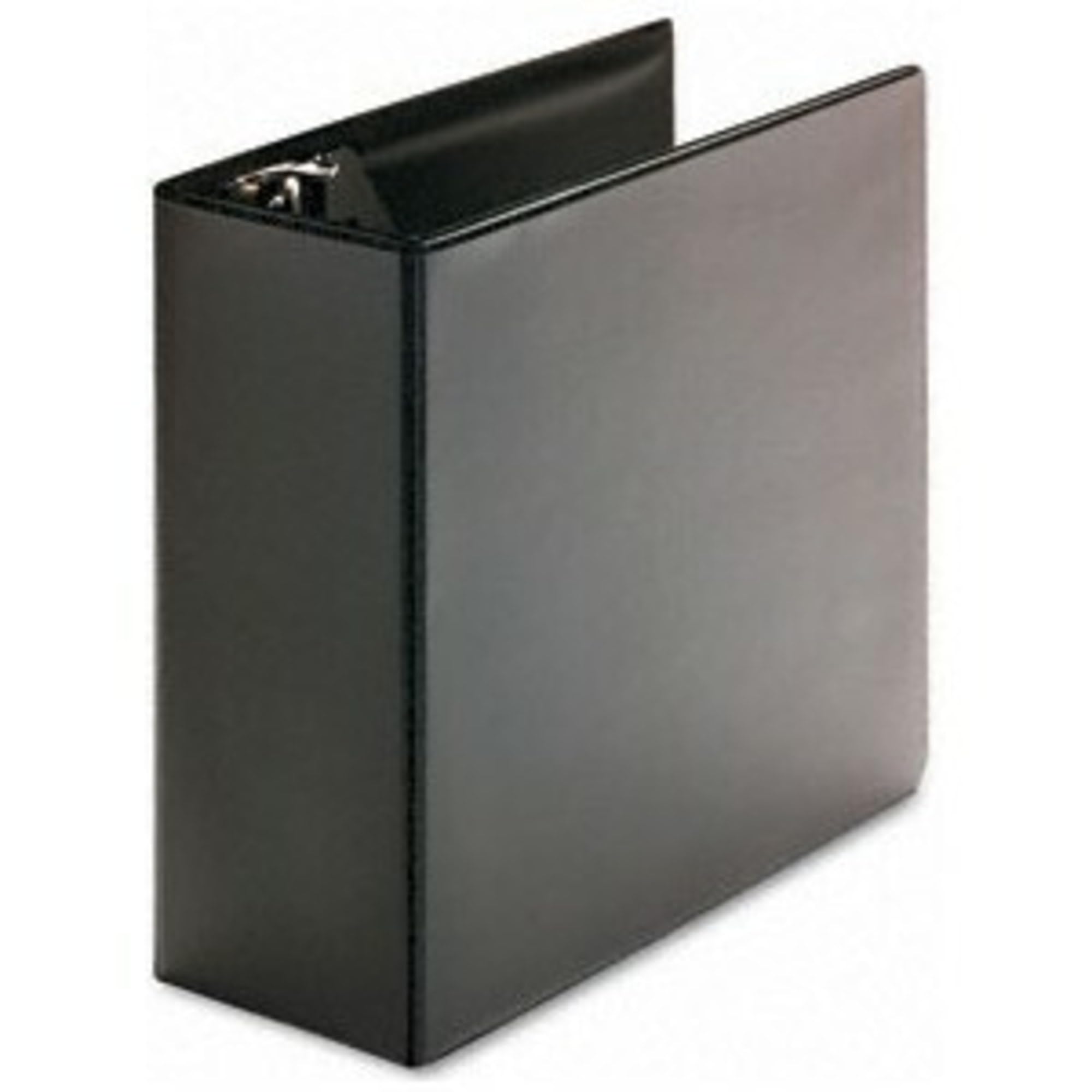 Economy D-Ring Vinyl View Binder, 5" Capacity, Black