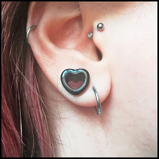 Beydodo Tunnel Oreille 6mm, Ecarteur D Oreilles Acier Chirurgical 2 Pièces Oreille Tunnel Avec Bordure Fleurie Vintage