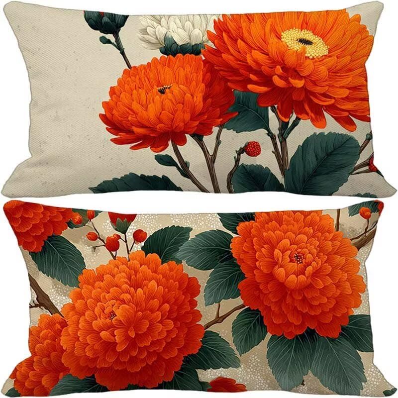 Housses de coussin 60 x 80 orange anti-pluie pour sauver vos assises de jardin