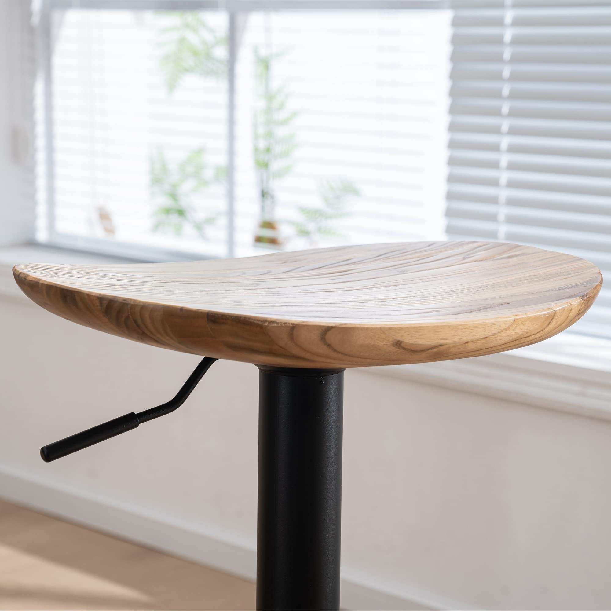 Amazon｜Baolande カウンターチェア 2脚セット 木製座面 昇降式