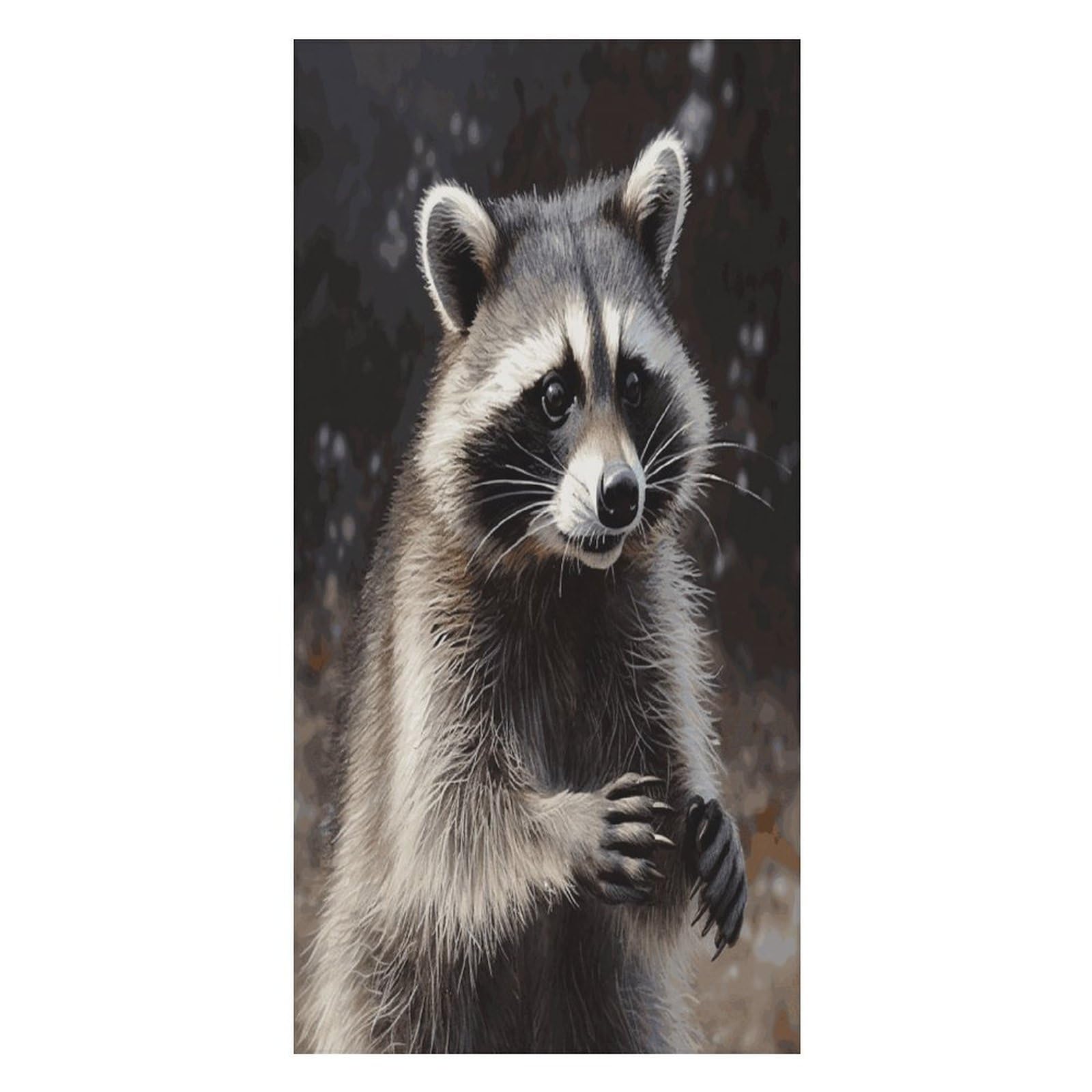 JTREHY Raccoon Beach Towel Extremely Soft Oversized Towels Lightweight Sports Absorbent Bath Towel Suitable 160"x80" for Swimming Camping Beach