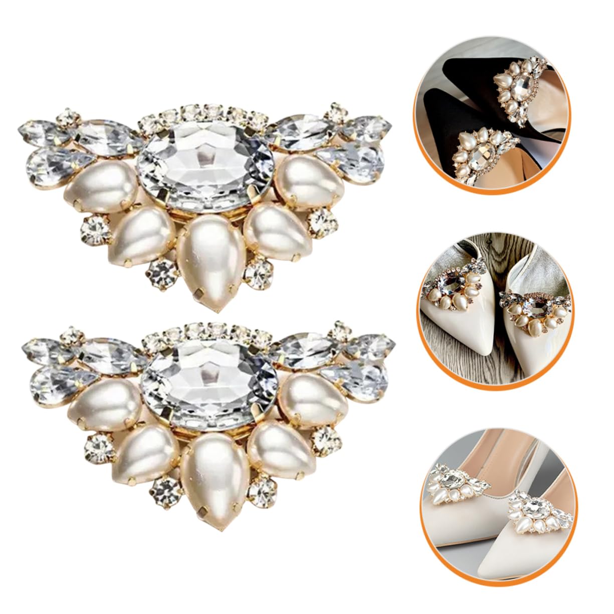 5paia Shoe Clips Decorativi Per Sposa Applicazioni Strass Per Scarpe Accessori Eleganti Per Cerimonie Adatti Per Matrimonio Prom e Occasioni Speciali