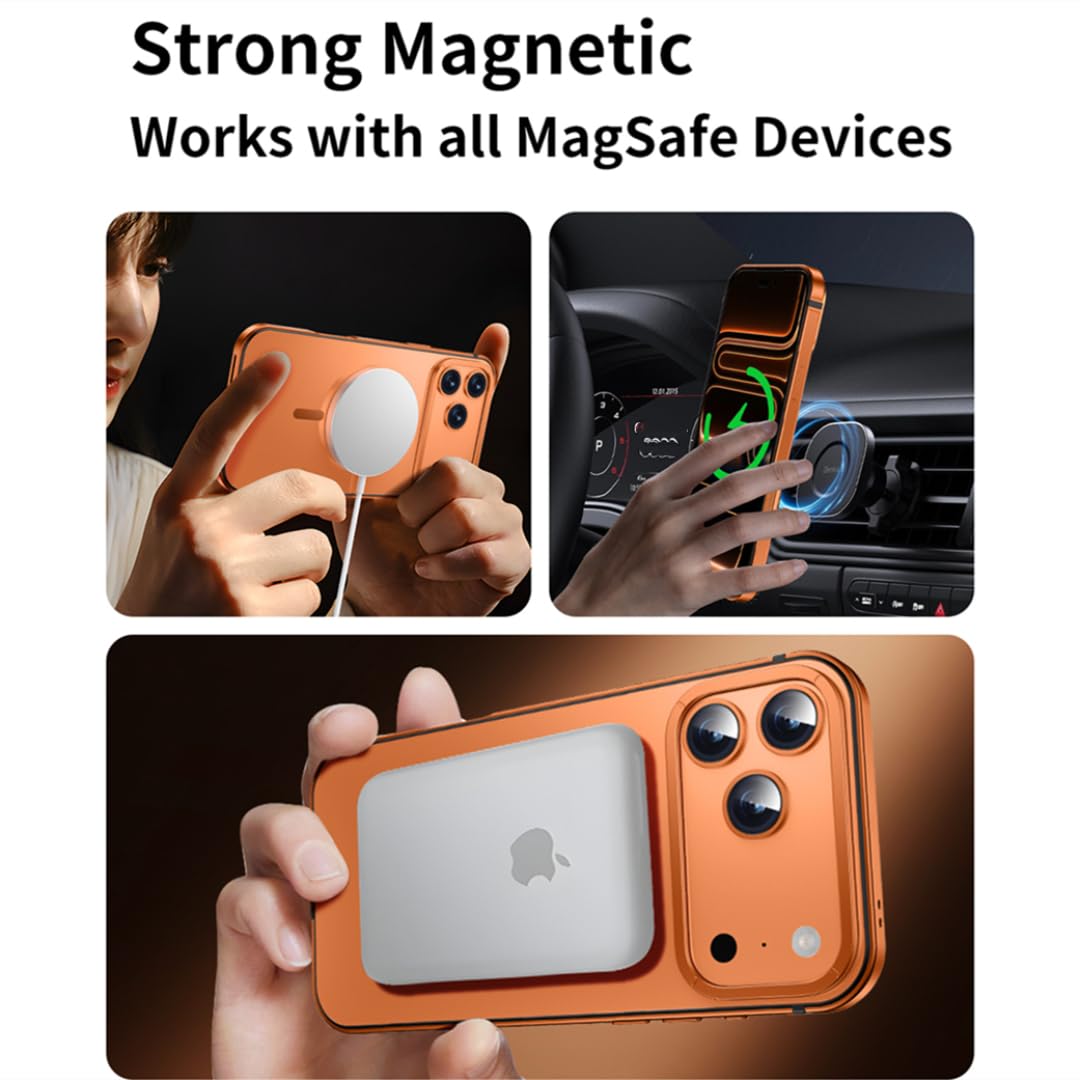 Funda Protectora Resistente con Marco de aleación para iPhone 17 Pro (para iPhone 17 Pro/Gris)