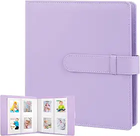 Álbum de câmera 256 folhas Álbum 3 polegadas para Instax Mini 12/11/9/90/70/40/8 (Roxo)