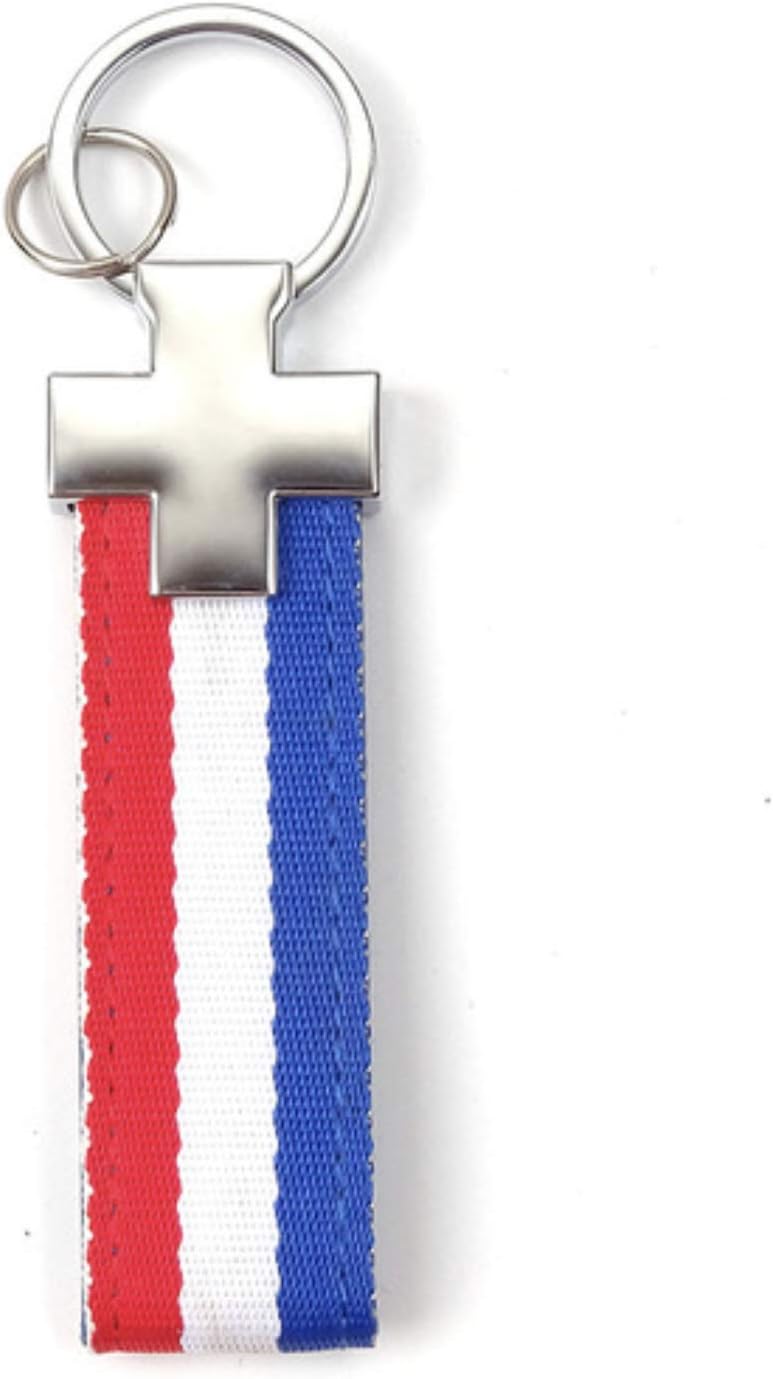 Limited Edition Leather Country Flag keyring keychain key fob (France)
