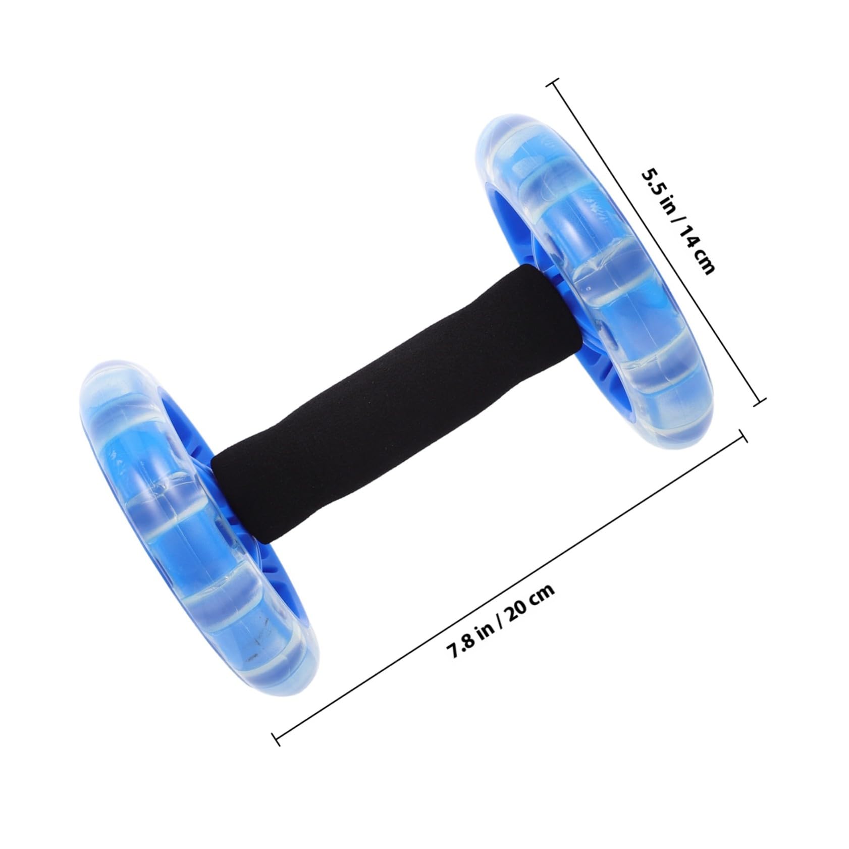 ABOOFAN Ruota Addominali Fitness Doppia Ruota e Manici Antiscivolo in Pp e Pvc, Leggera e Confortevole per Allenamento Addominale a Casa o Palestra