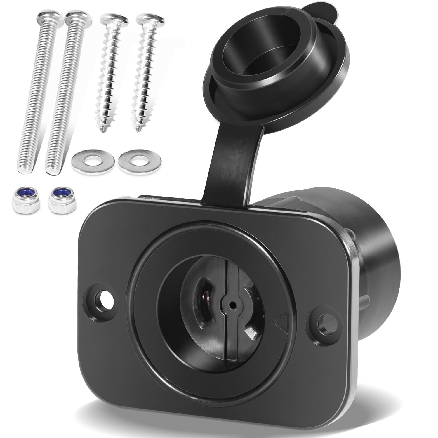 Photo 1 of johntruck 2126 Electric Socket 12V Downrigger Receptacle with Waterproof Cap Compatible with Scotty Depthpower Electric Downriggers