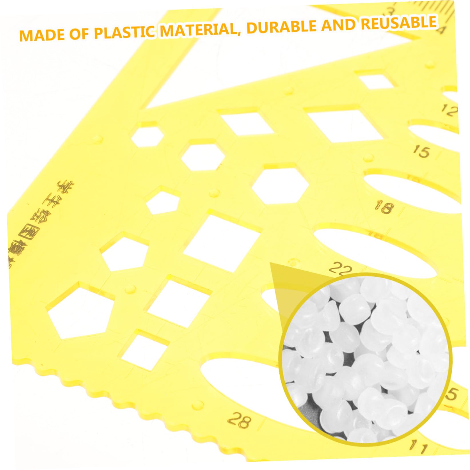 jojofuny 4 Ensembles Règle de Mesure Géométrique avec Modèles de Pochoirs Kit pour Dessin Outils de Dessin pour École et Bureau