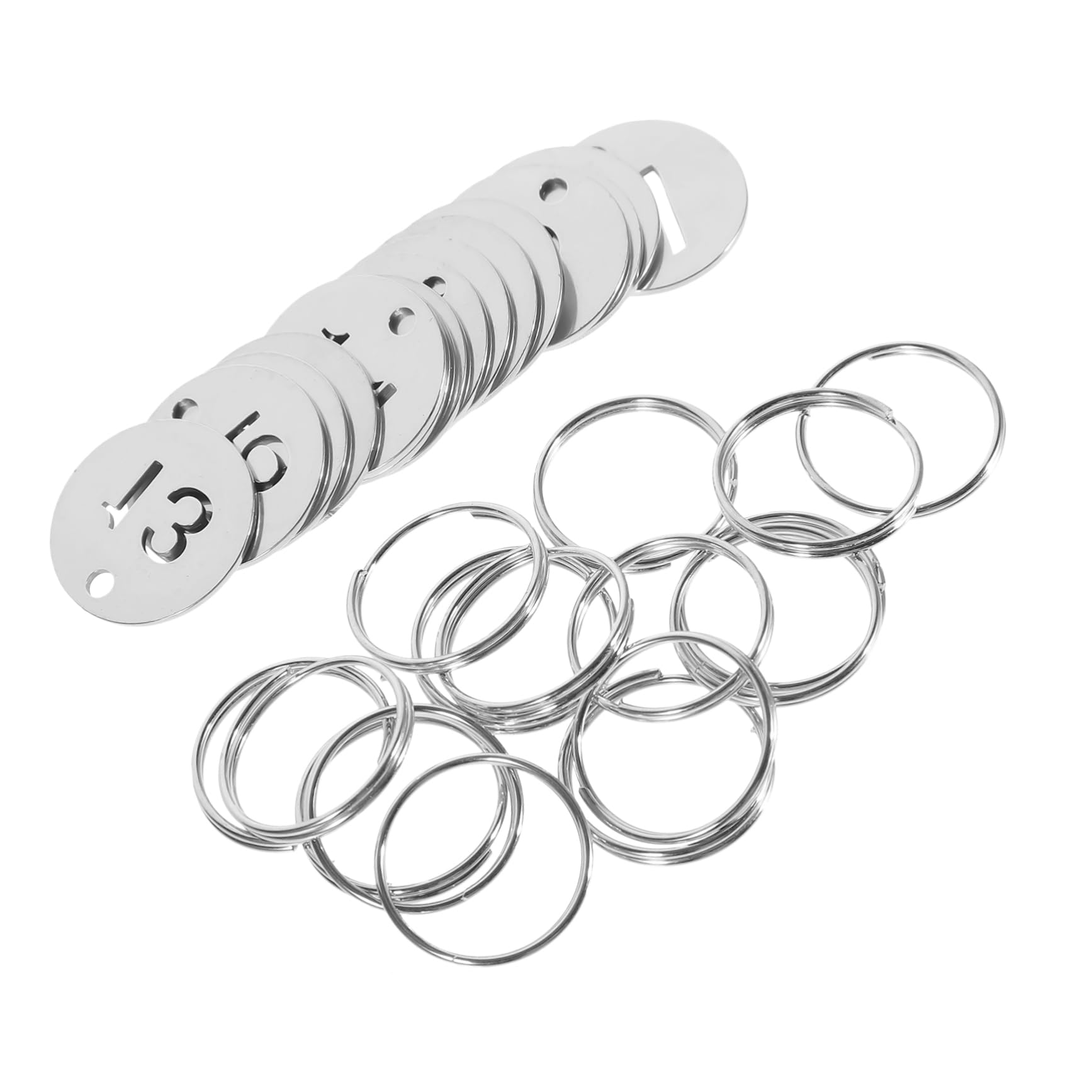 Amazon.co.jp: Holibanna 15 個 ロッカー タグ 金属 番号 タグ