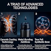 Vista 3 de Tri-Ex2 75W-140 - Aceite sintético para engranajes, API GL-5MT-1, tecnología cerámica patentada, jarra de 1 galón (1 galón, 75W-140)