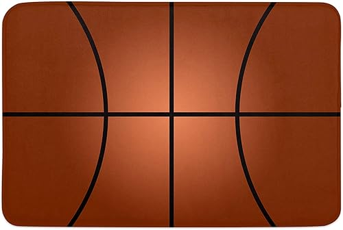 Divertidas alfombras de baño deportivas para cancha de baloncesto alfombras de baño suaves antideslizantes cubierta lavable alfombra absorbente
