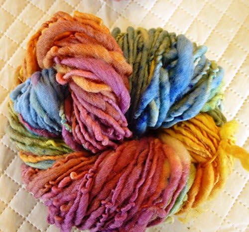 Bulky Twisty Soft Spun Handspun Handpainted Merino Wool Yarn